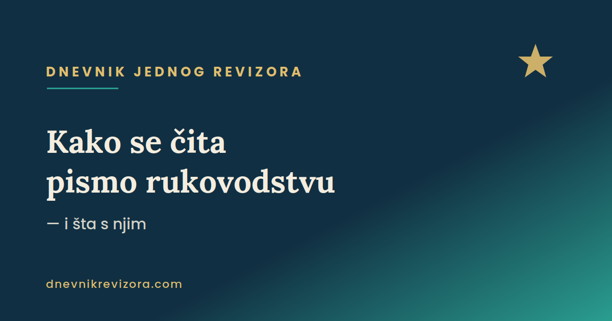 Kako se čita pismo rukovodstvu — i šta s njim